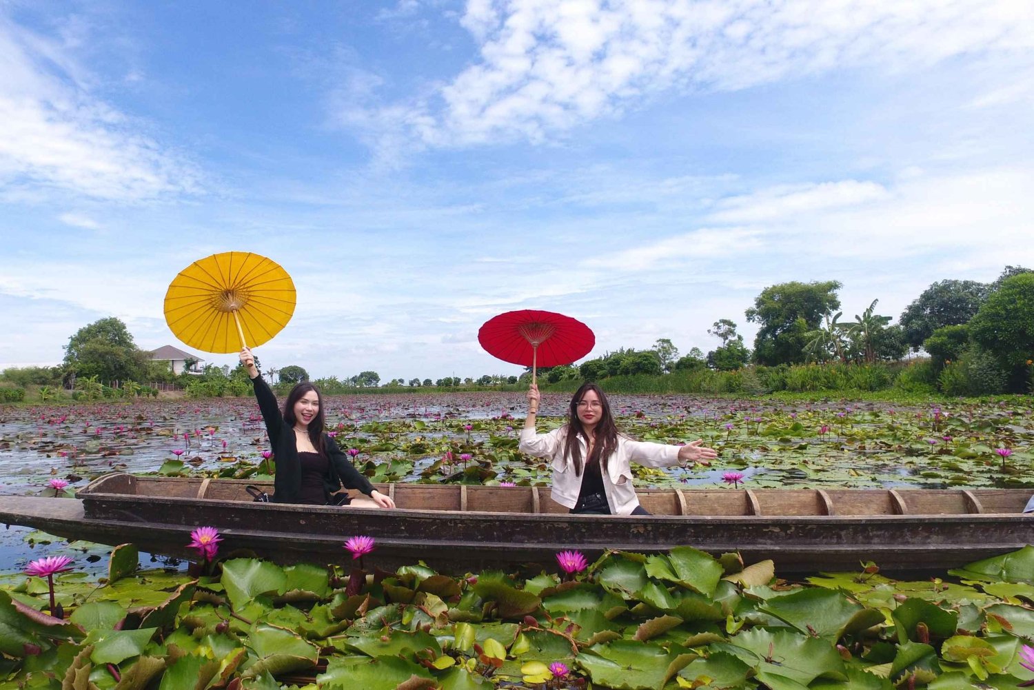 Bangkok: Red Lotus Pond & Thonburi Market