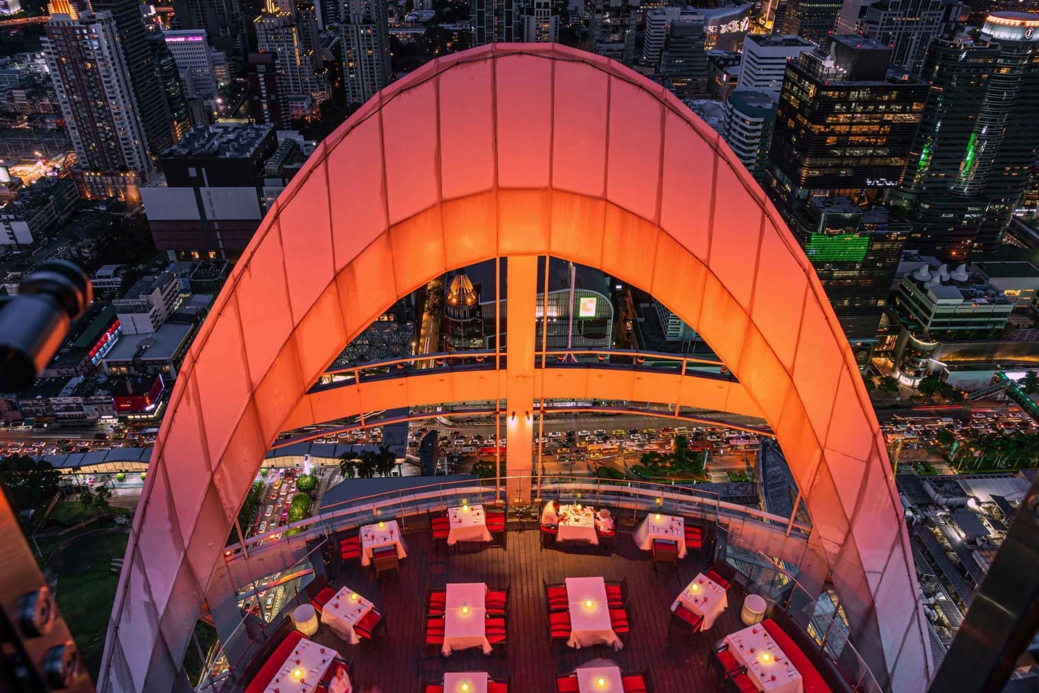 Bangkok: Restaurante Red Sky 55ª planta