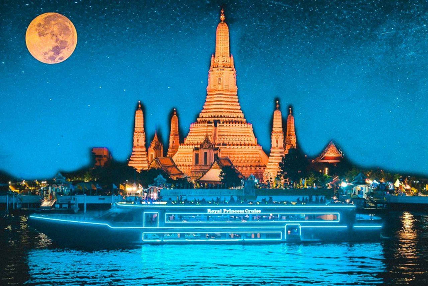Bangkok: Royal Princess Cruise met buffetdiner en show