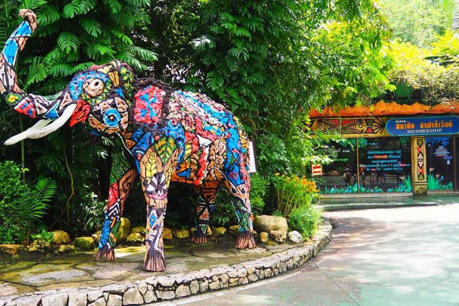 Bangkok: Safari Park & Marine Park billet med frokostbuffet