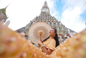 Bangkok Sunset Temples & Twilight River Dinner Journey