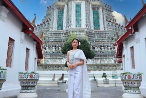 Bangkok: Tempel i solnedgången och middagskryssning på floden