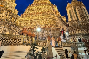 Bangkok: Tempel i solnedgången och middagskryssning på floden