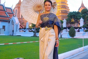 Bangkok: Tempel i solnedgången och middagskryssning på floden