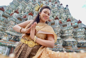 Bangkok: Tempel i solnedgången och middagskryssning på floden