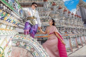 Bangkok: alquiler de trajes tailandeses + peinado, maquillaje y accesorios