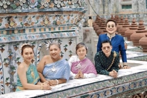 Bangkok: alquiler de trajes tailandeses + peinado, maquillaje y accesorios