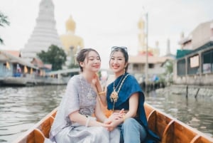 Bangkok:Thai costume with Long tail boat photoshoot