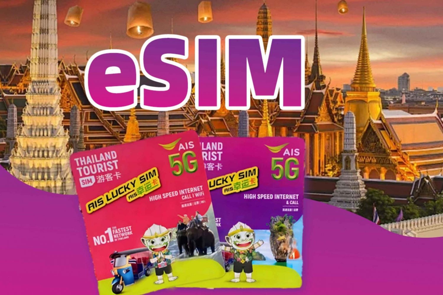 Bangkok (Thailand) eSIM Roaming Unlimited Data & Call