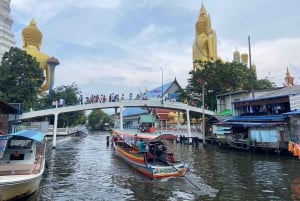 Bangkok: Rejs łodzią po kanałach Thonburi z 3 przystankami