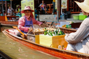 Bangkok : Maison traditionnelle, marché flottant et marché du train de Maeklong