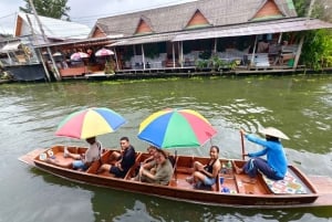 Bangkok: Togmarked og flydende marked med bådtur