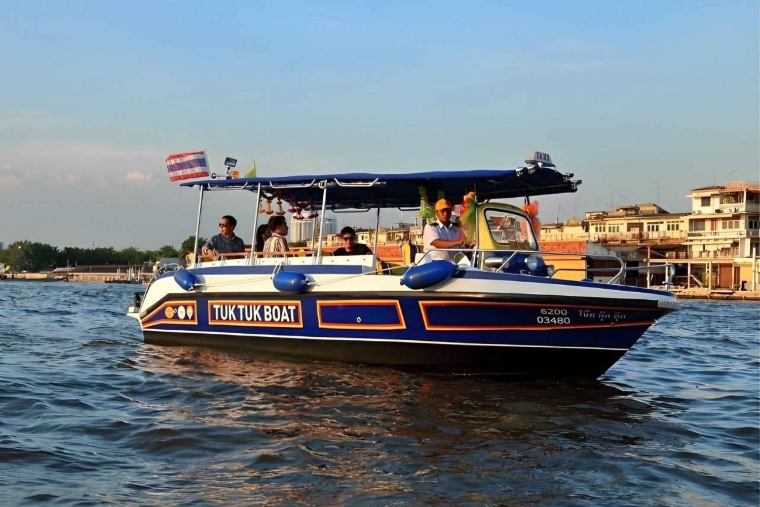 Bangkok: Tuk Tuk Schnellbootfahrt auf dem Chao Phraya Fluss