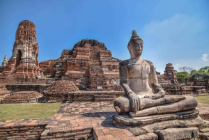 Bangkok: Excursão guiada de viagem de 1 dia aos templos de Ayutthaya, Património Mundial da UNESCO