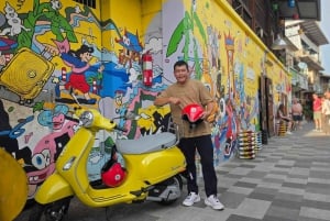 バンコク:ベスパツアー(歴史的建造物巡りと食の試食付き)