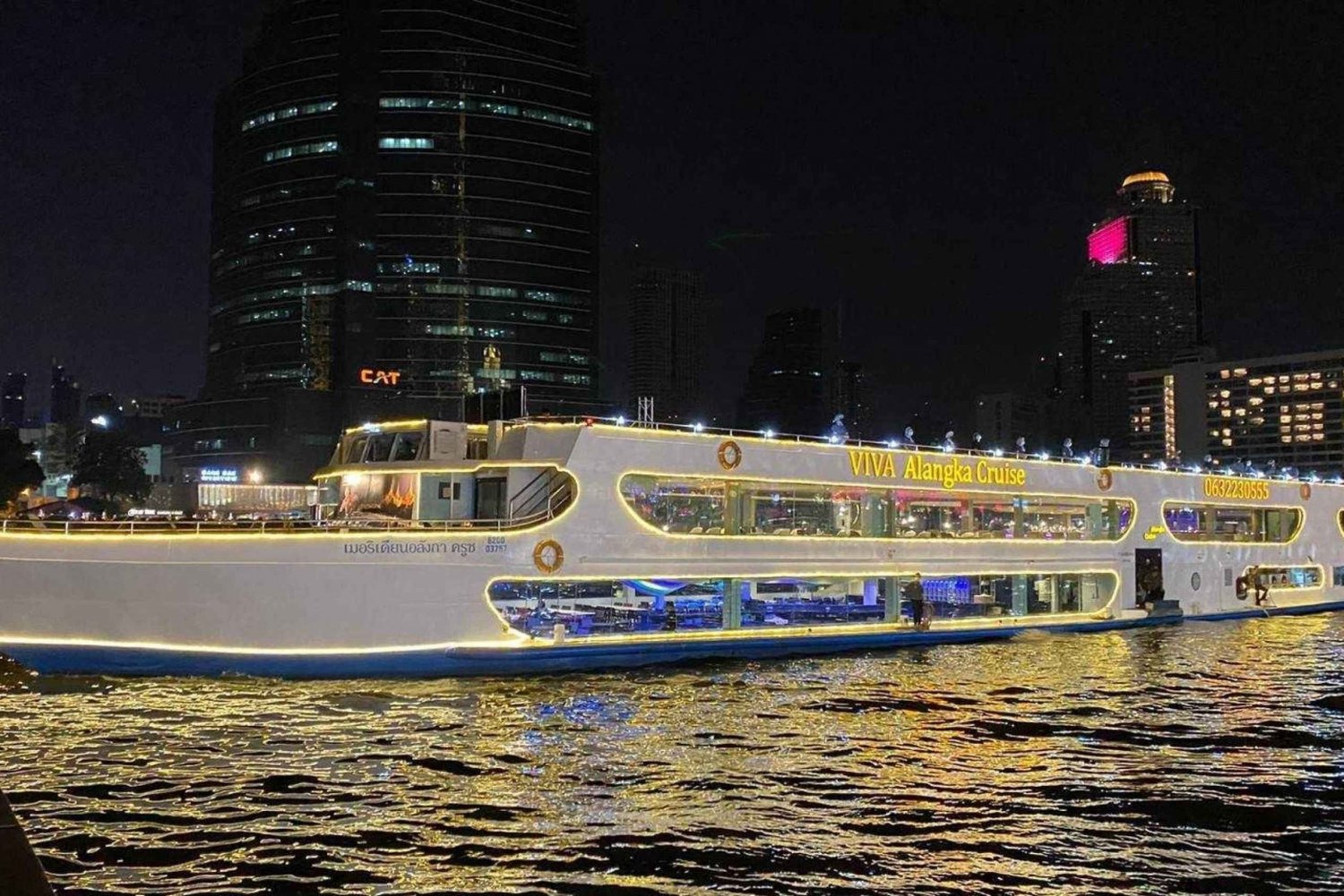 Bangkok: Viva Alangka Chao Phraya Cena en Crucero