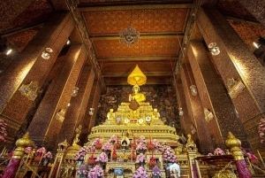 Bangkok: Tour guidato a piedi del Wat Pho e del Wat Arun