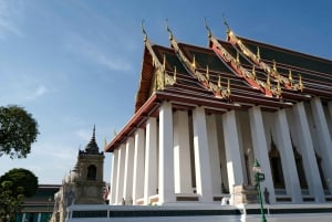 Bangkok : Wat Suthat, balançoire géante, Wat Saket