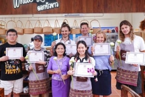 Bangkok: Thaise kookles met witte lotus en markttour