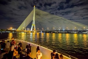 Bangkok: White Orchid Chao Phraya Cena en Crucero Cerveza gratis