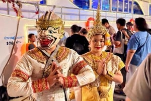 Bangkok: White Orchid Chao Phraya Cena en Crucero Cerveza gratis