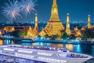 Bangkok: White Orchid Chao Phraya Cena en Crucero Cerveza gratis