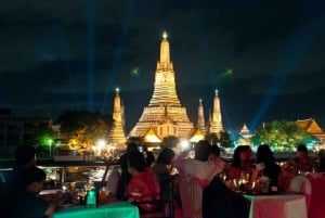 バンコク:ホワイトオーキッドクルーズ(ホテル送迎オプション付き)