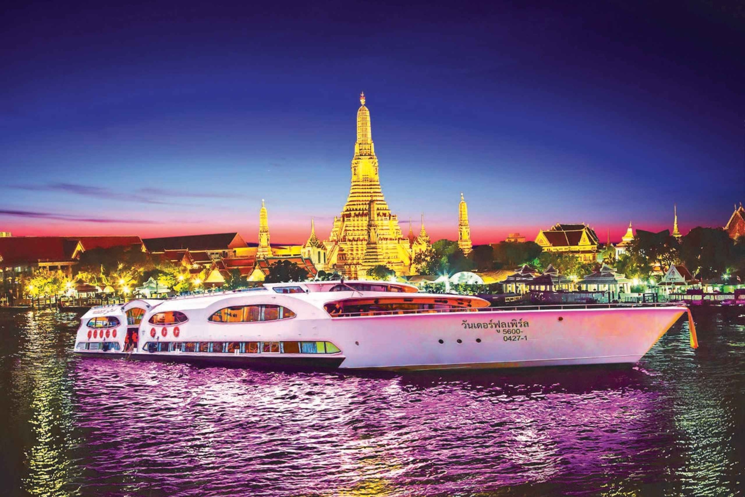 Bangkok : dîner-croisière romantique de luxe sur le Wonderful Pearl
