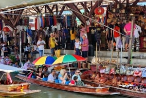 BKK: Prywatny pływający targ Damnoen Saduak i targ kolejowy