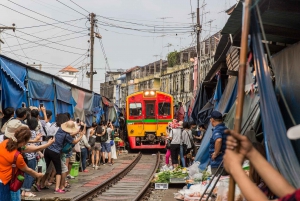 BKK : Marché flottant privé de Damnoen Saduak et marché des trains