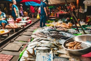 BKK : Privé Damnoen Saduak Drijvende Markt & Trein Markt