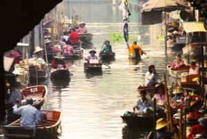 Bangkok: Visita guiada aos mercados flutuantes e de trem de Damneon Saduak