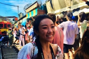 Bangkok : marchés flottants et ferroviaires privés avec visite de fermes