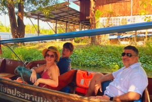 Bangkok : marchés flottants et ferroviaires privés avec visite de fermes