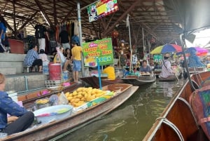 Kombinationsresa till Damnoen Saduaks flytande marknad och Ayutthaya