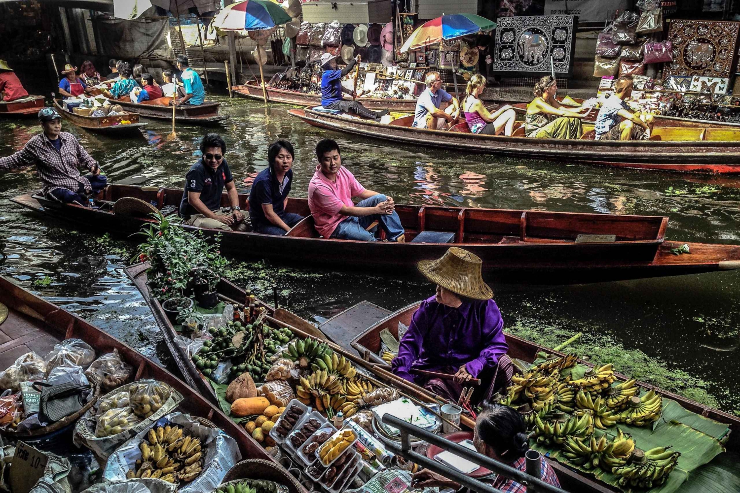Fra Bangkok: Damnoen og Maeklong-markedene - privat transport