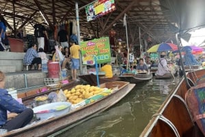 Damnoen Saduak Floating Market, floden Kwai och tågresa