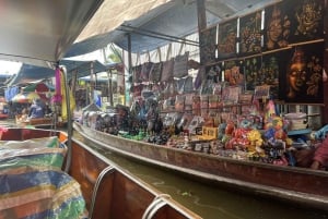 Damnoen Saduak flytande marknad & floden Kwai