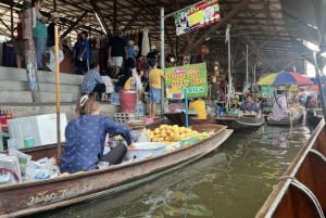 Damnoen Saduak flydende marked og River Kwai