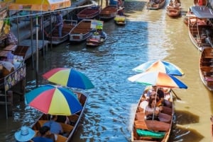 Mercato galleggiante di Damnoen Saduak e fiume Kwai