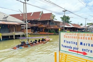 Damnoen Saduak & Maeklong Market inkluderer frokost - Privat tur