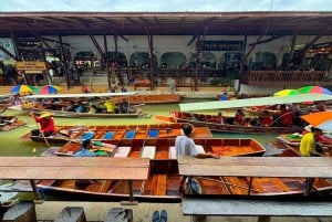 Damnoen Saduak & Maeklong Market inkluderer frokost - Privat tur