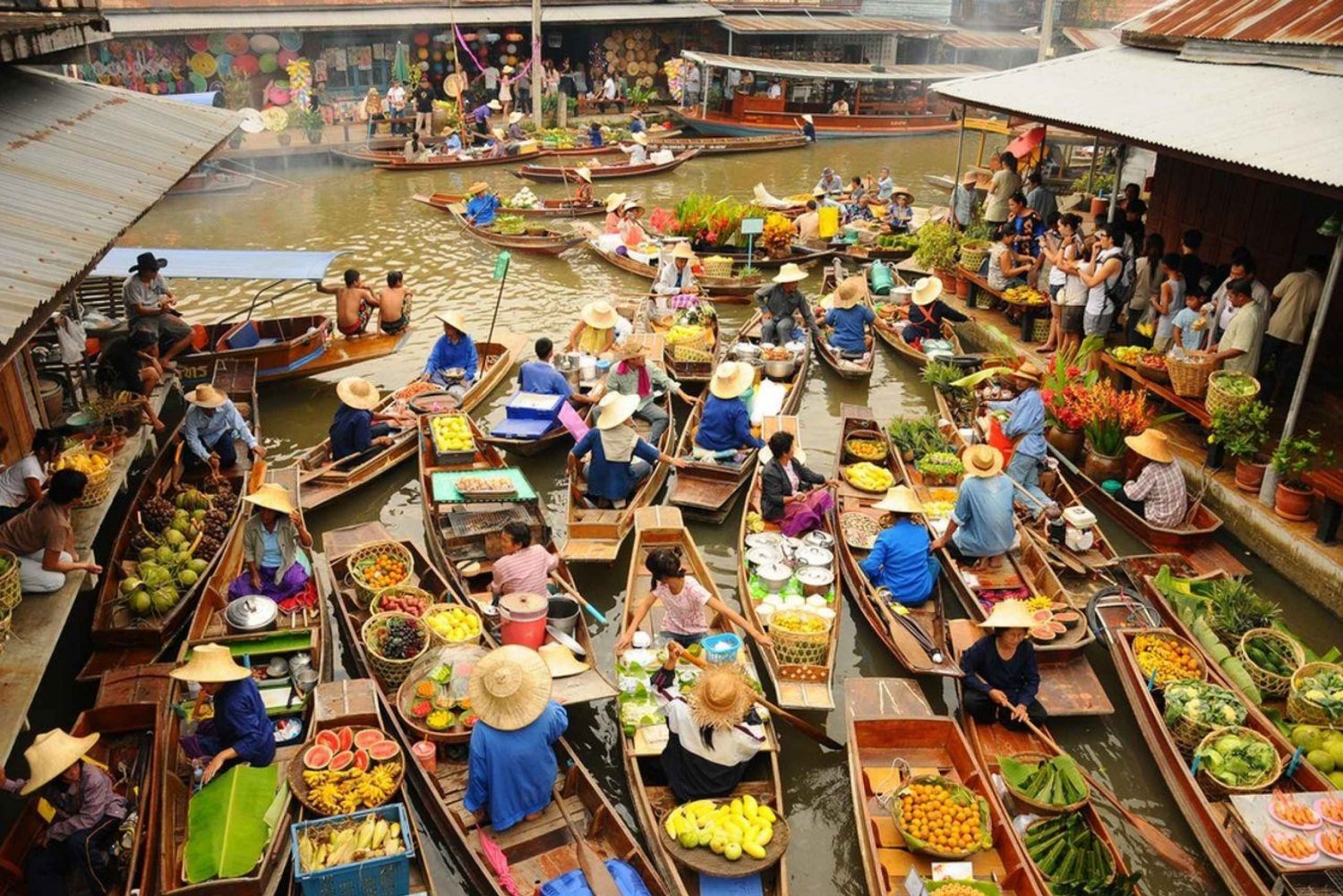 Explore Damnoen Saduak: Floating Market, Train, & Longtail