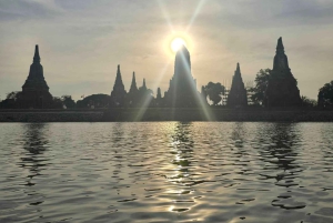 Da Bangkok: Tour pomeridiano della serenità e giro in barca di Ayutthaya