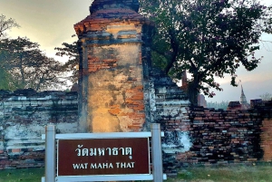 Da Bangkok: Tour pomeridiano della serenità e giro in barca di Ayutthaya