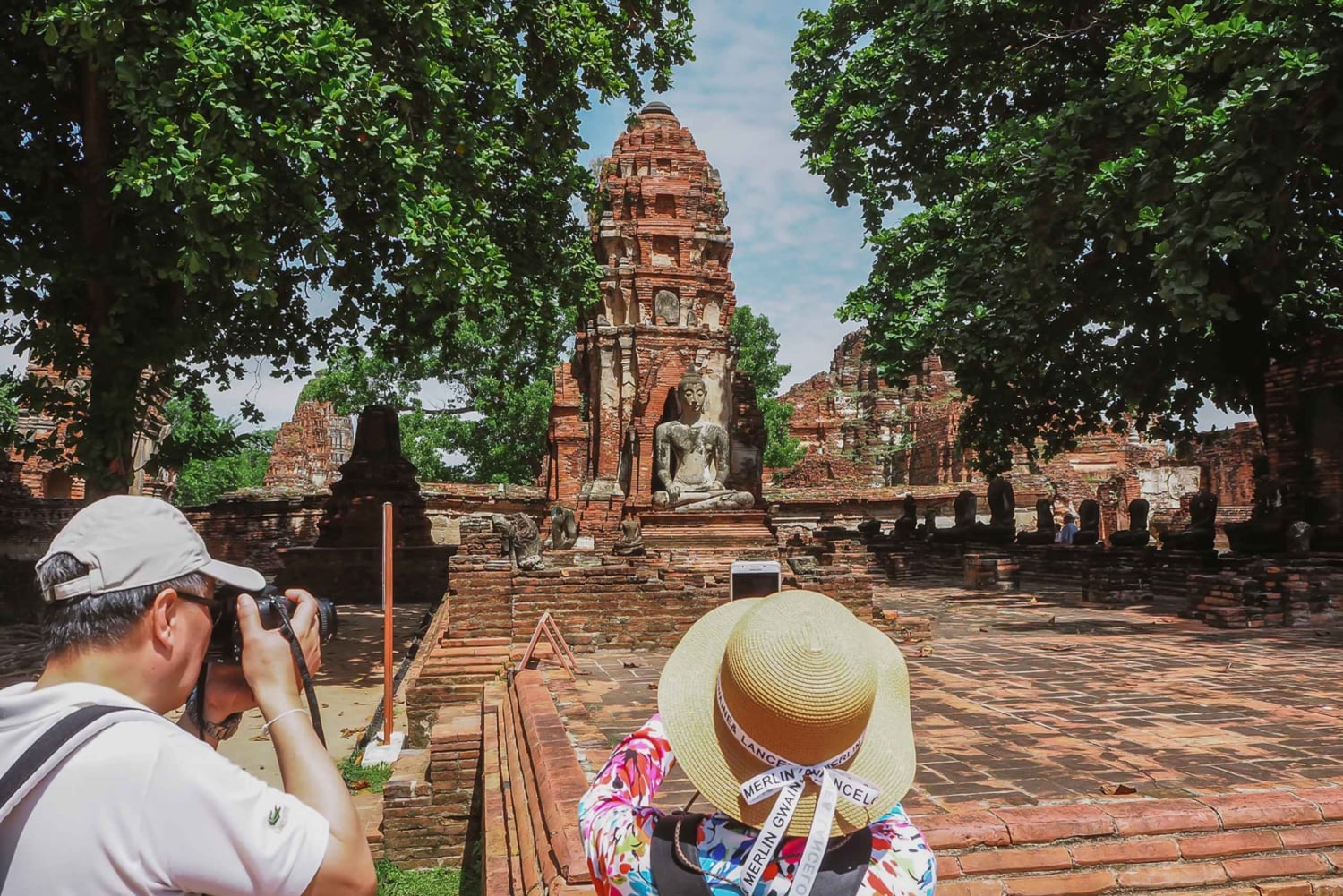 Fra Bangkok: Ayutthaya-dagstur med buss med elvecruise