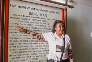 Fra Bangkok: Ayutthaya-dagstur med buss med elvecruise