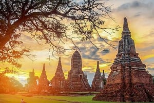 From Bangkok: Ayutthaya Day Tour by Car & Cruise in Spanish