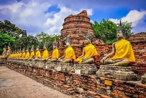 Fra Bangkok: Omvisning i Ayutthaya + lunsj + spansk guide