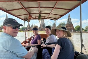 De Bangkok: Patrimônio histórico de Ayutthaya e passeio de barco (privativo)